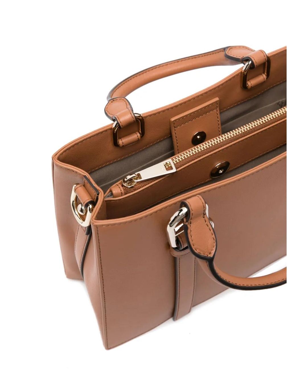 Furla Brown Arcosfera-Detail Tote Bag