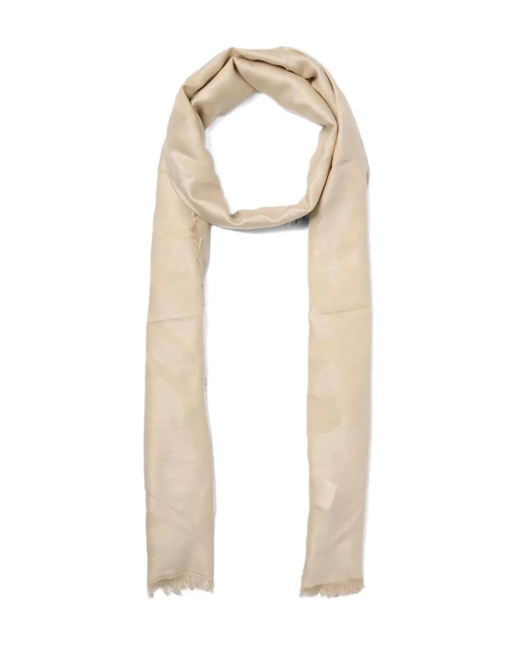 Max Mara White Selvi Fringed Scarf