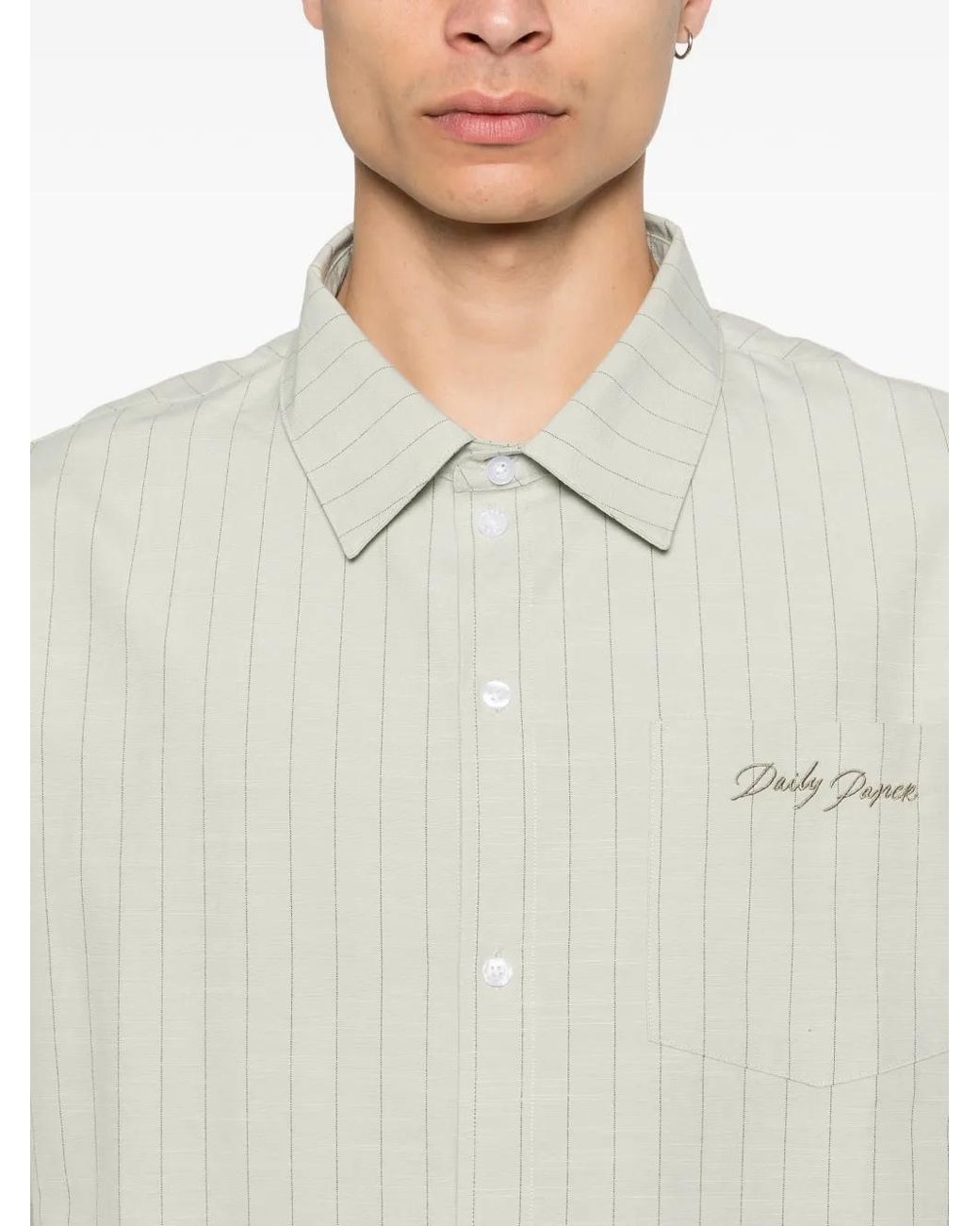 Daily Paper White Striped Shirt for men