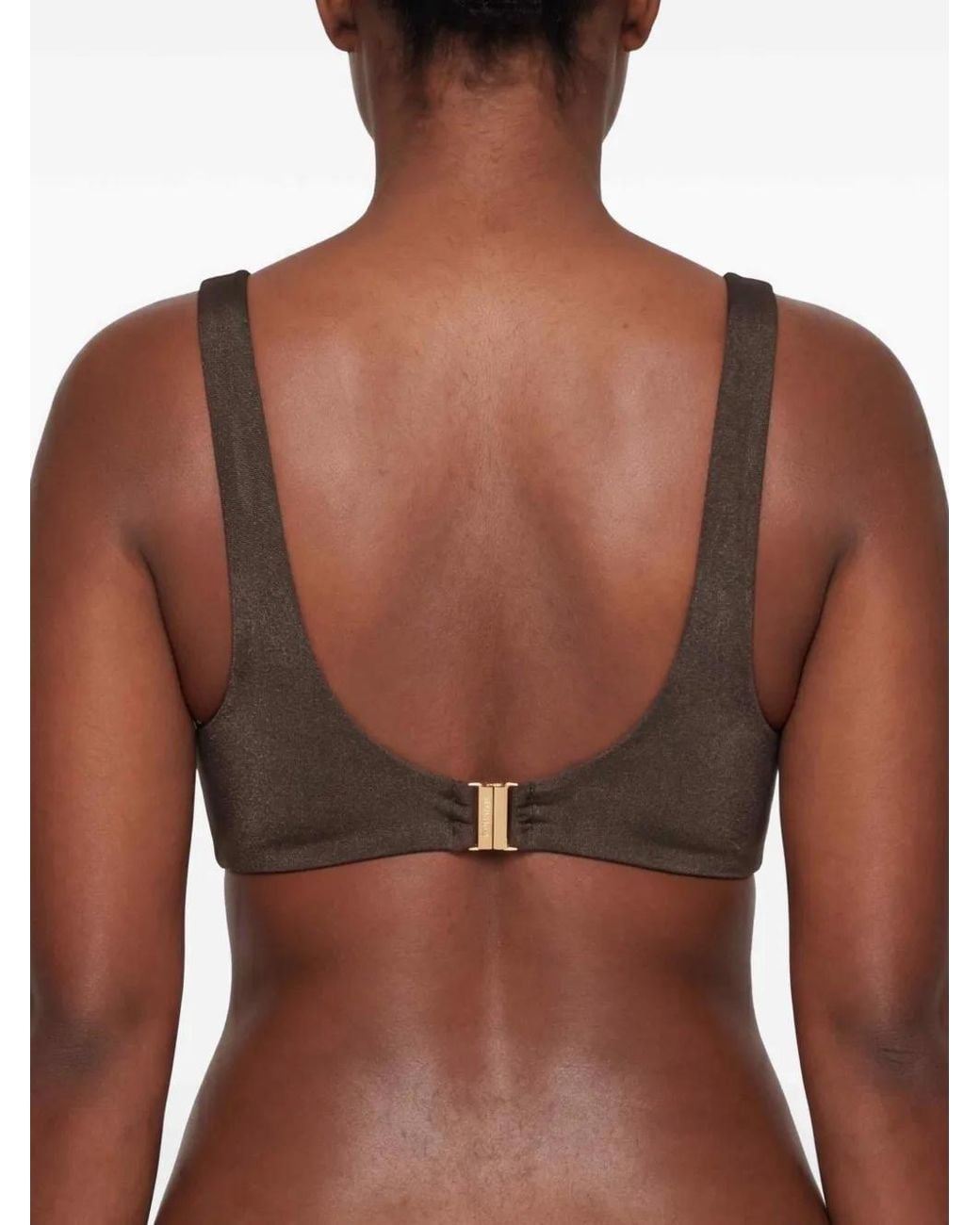 Jonathan Simkhai Brown Leaf Detail Bikini