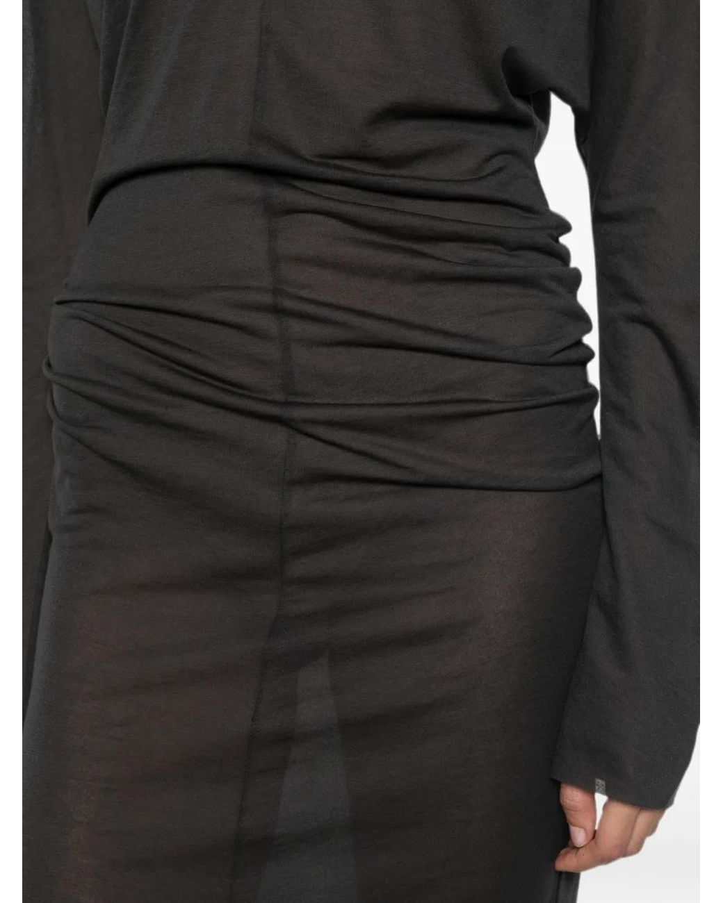 Soeur Black Lola Long Draped Dress