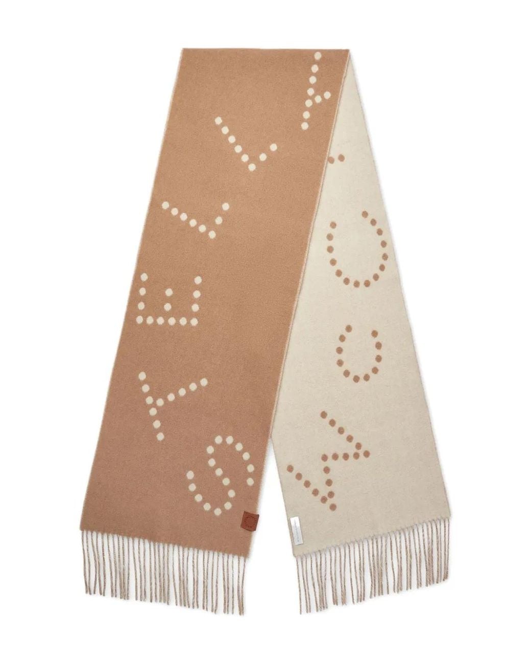 Sciarpa Con Frange E Logo di Stella McCartney in White