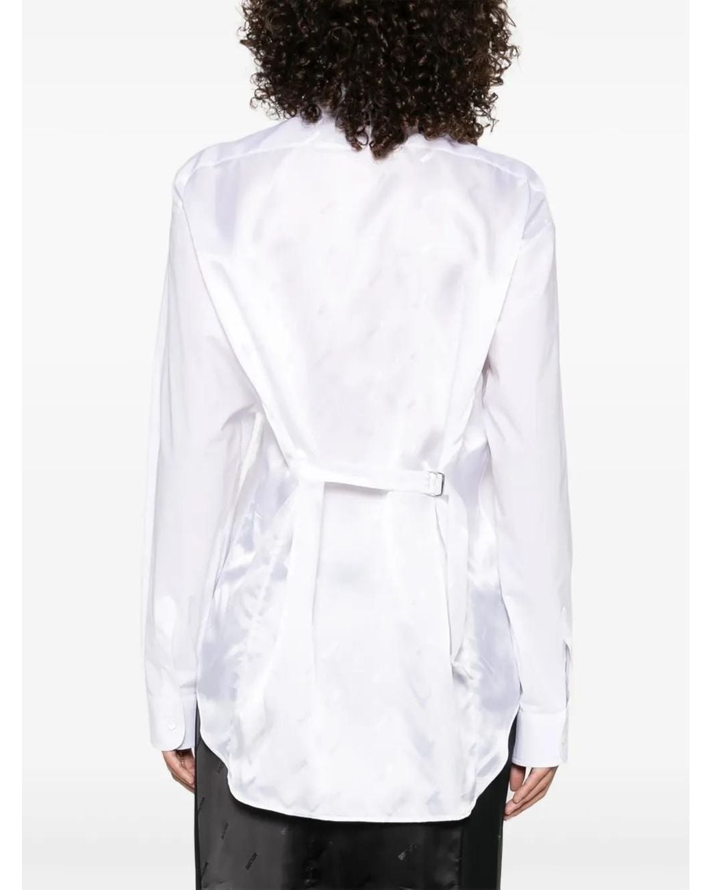 Moschino White Long-Sleeved Button-Up Shirt