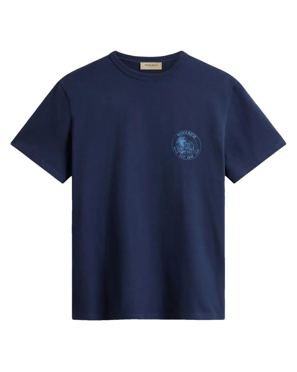 Woolrich Blue Graphic-Print T-Shirt for men