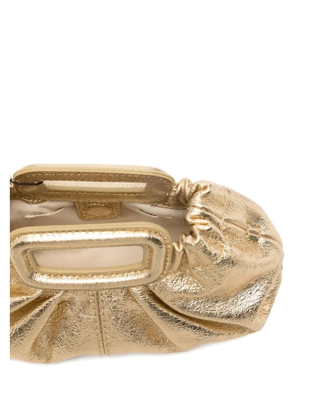 Maje Natural Metallic Leather Milpli Mini Clutch