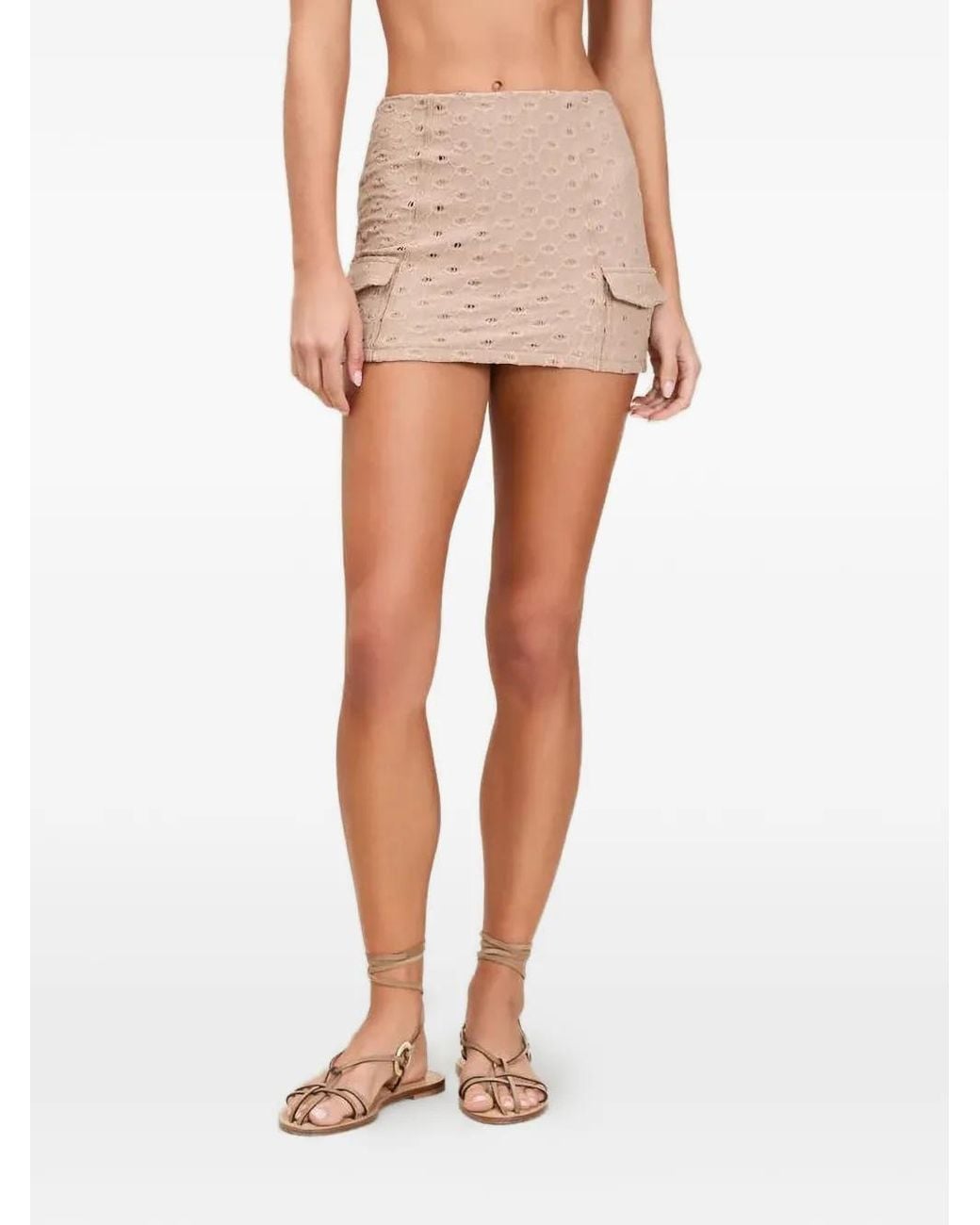 Devon Windsor Romina Cargo Rok Verfraaid Met Ringlets in het Multicolor