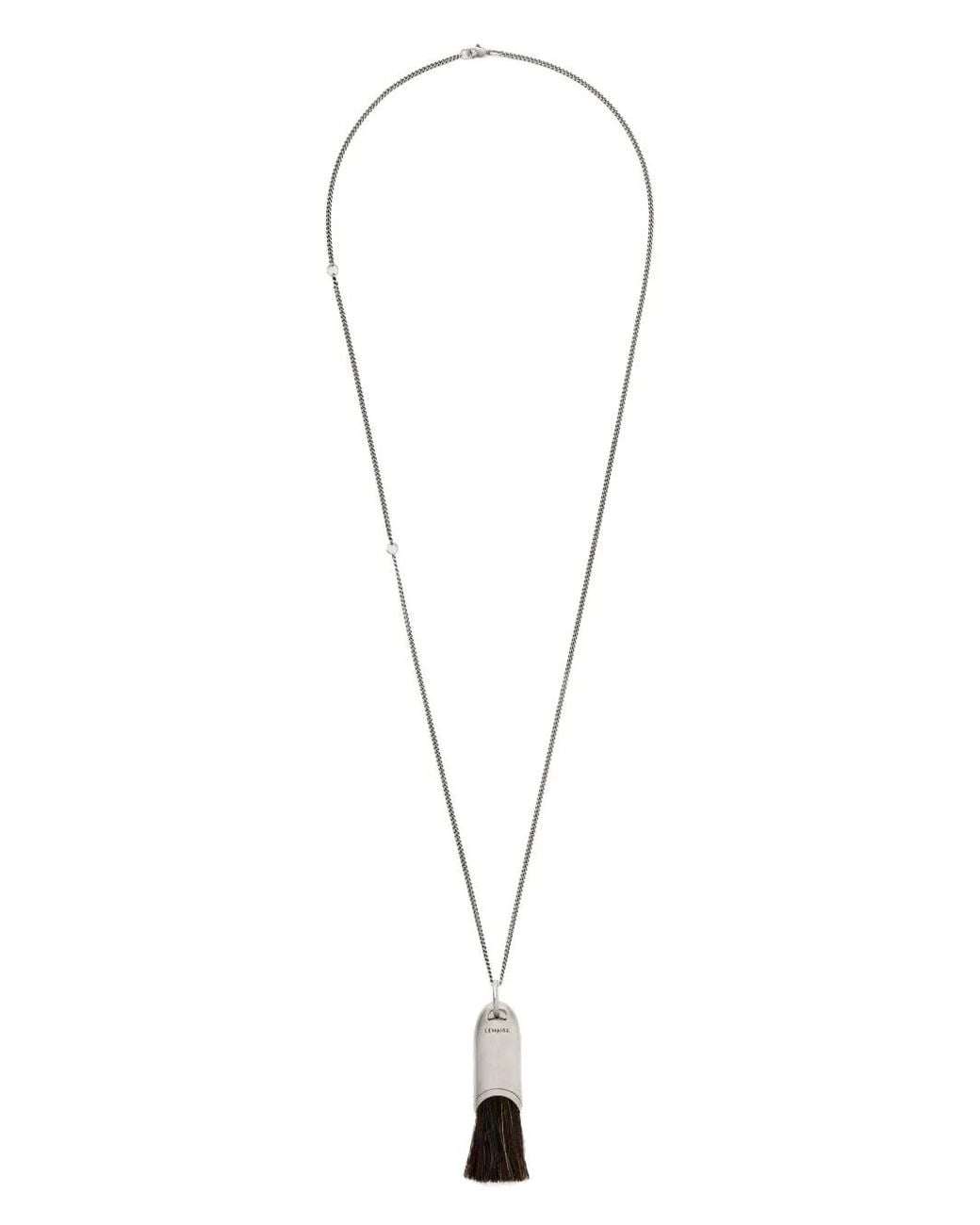 Lemaire White Personal Brush Necklace