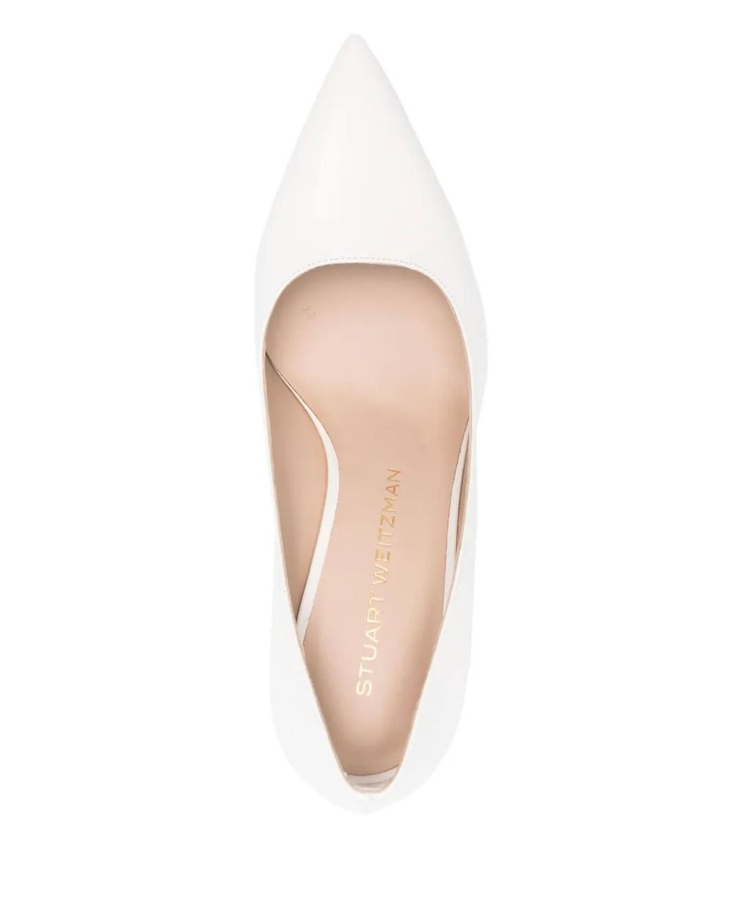 Stuart Weitzman White Stuart Power Pumps 85Mm