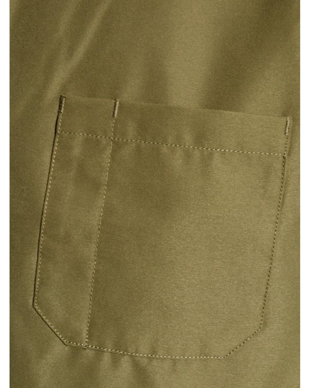 Samsøe & Samsøe Green Sarobin Z Chest-Pocket Contrastong-Collar Jacket for men