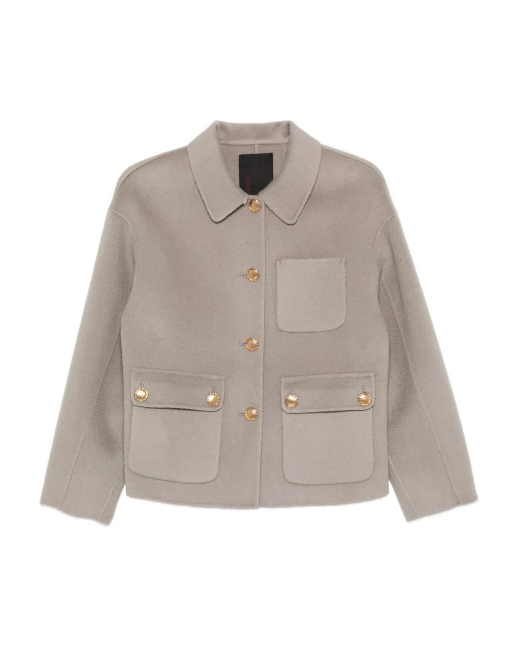 Liska Gray Jack Front-Button Jacket