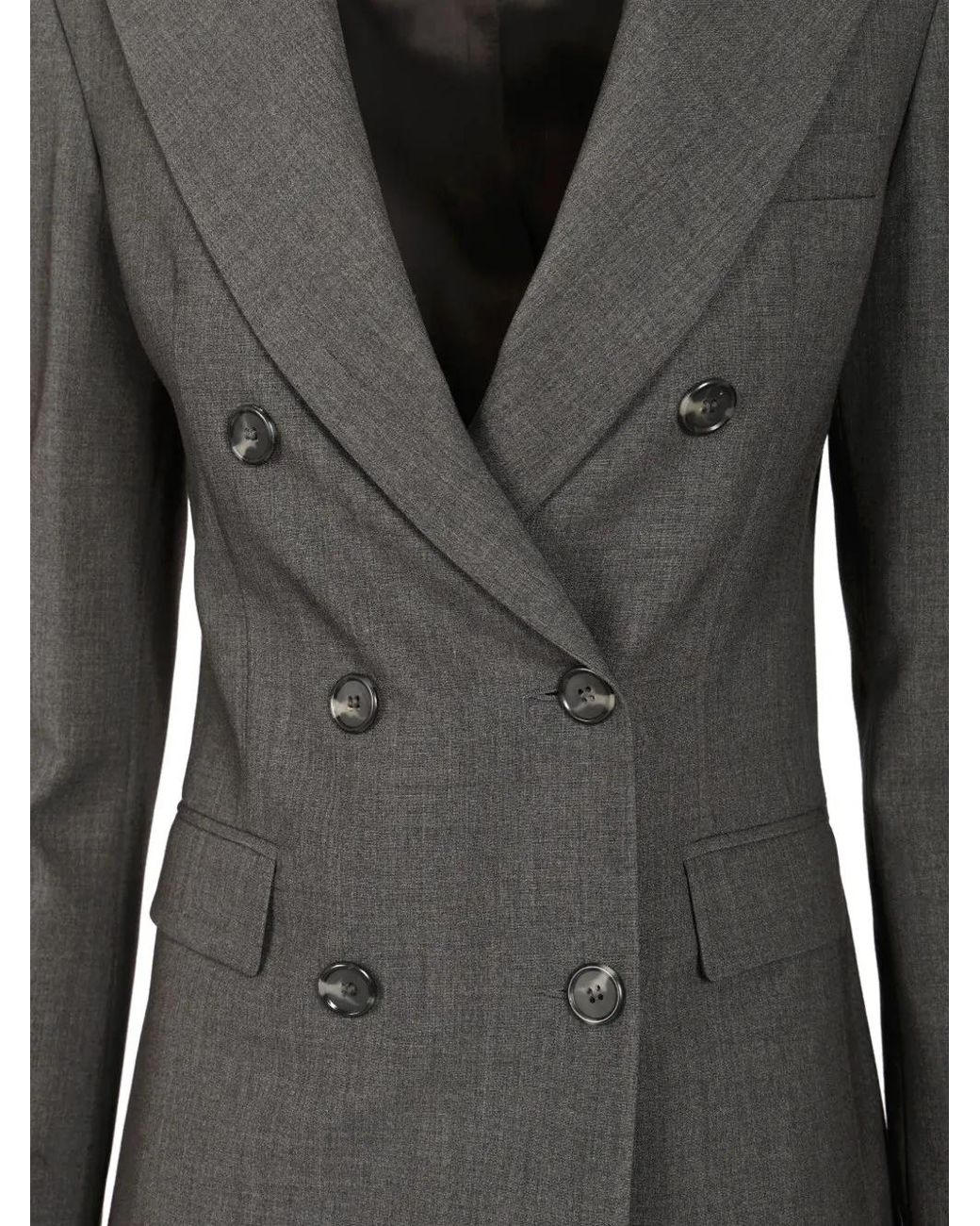 Al Duca D'aosta Black Double-Breasted Peak-Lapel Jacket