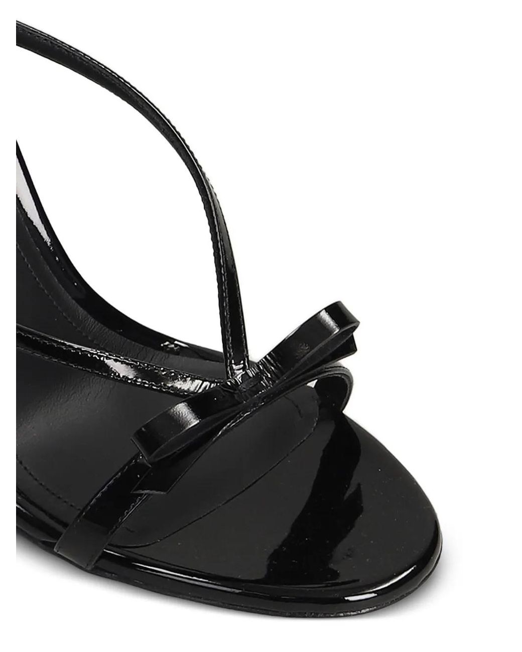 3Juin Black Natalia Bow-Detail Crossover-Strap Sandals