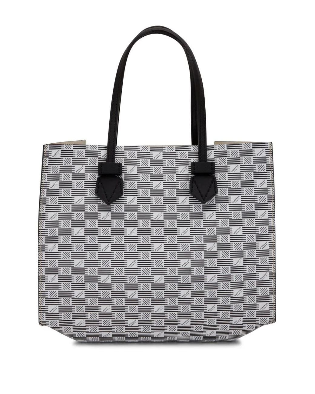 Moreau Gray Monogram Leather Tote