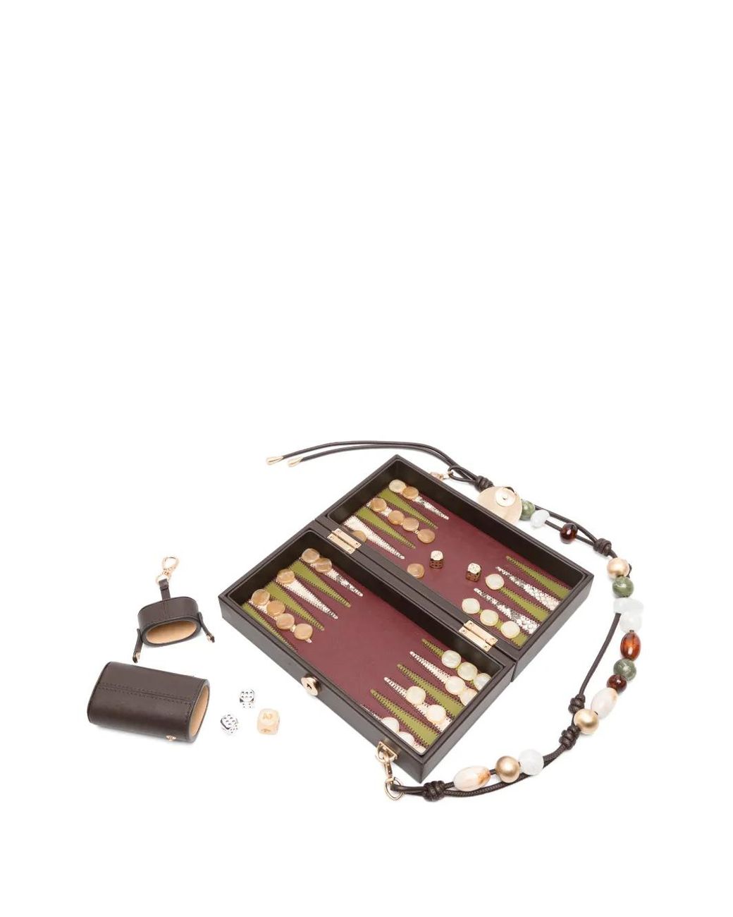 Cult Gaia Brown The Backgammon Clutch