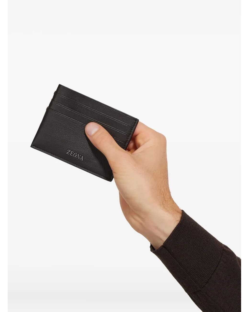 Zegna Black Secondskin Card Case for men