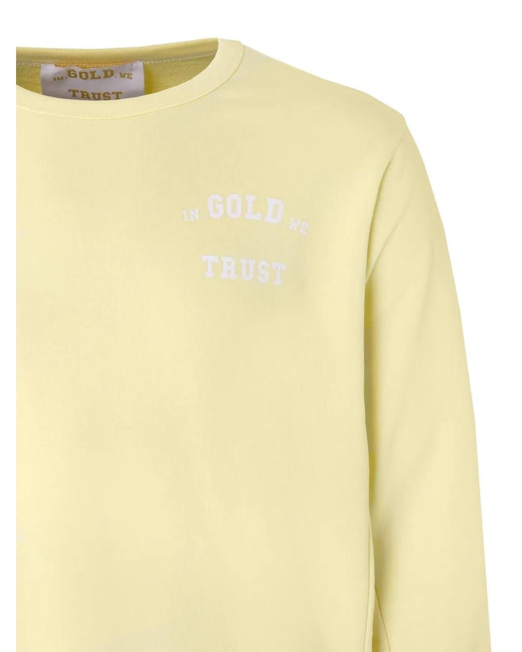 In Gold We Trust Yellow The Slim 2.0 Logo-Print Sweatshirt for men