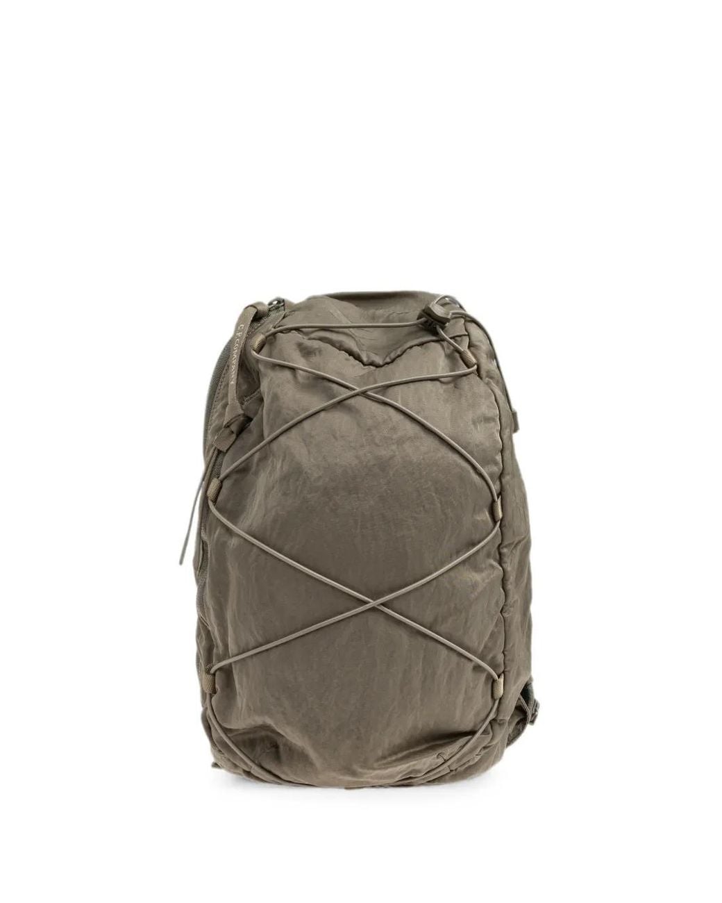 C P Company Green Nylon B Lens Crossbody Backpack for men