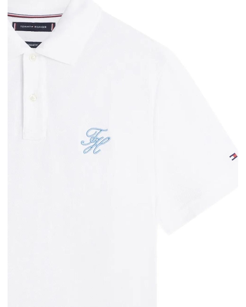 Tommy Hilfiger White Regular Script Polo for men