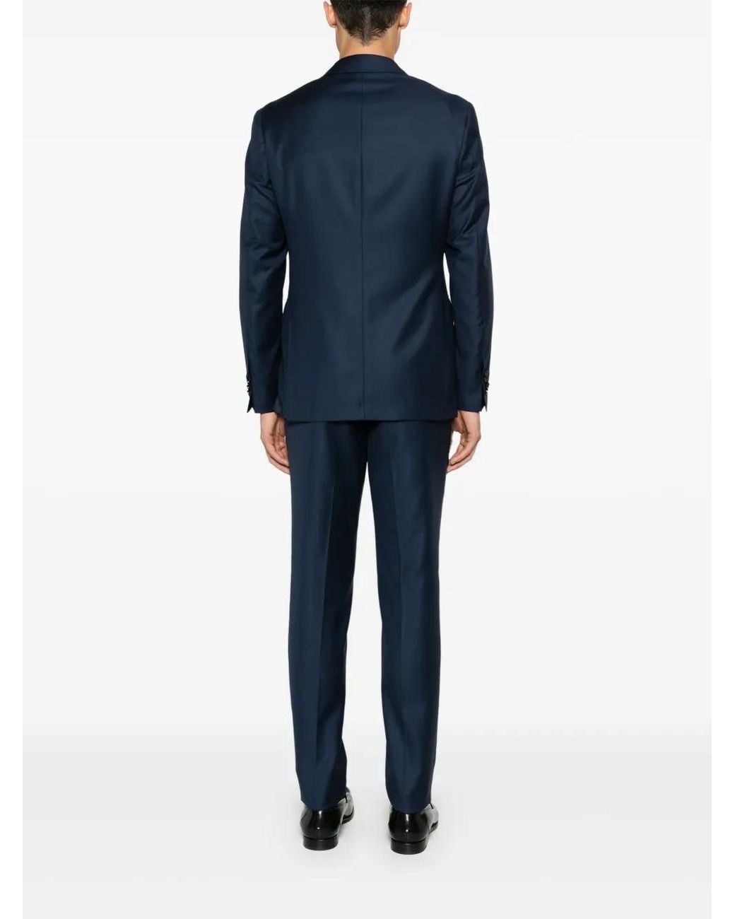 Canali Blue Single-Breasted Suit for men