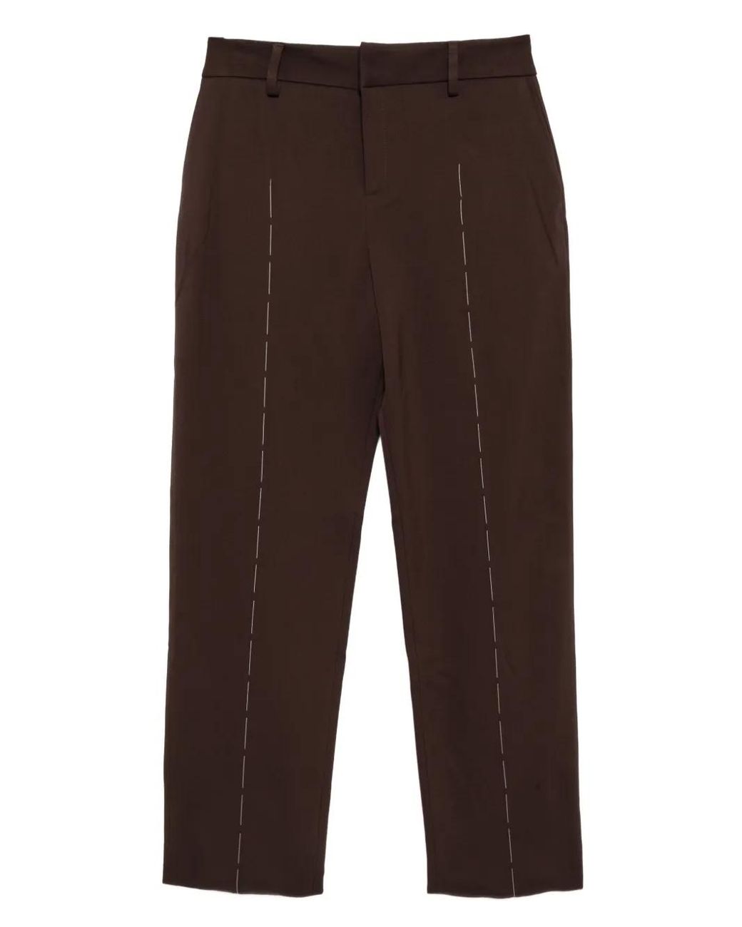 SONIA CARRASCO Brown Stitched Front Trousers for men