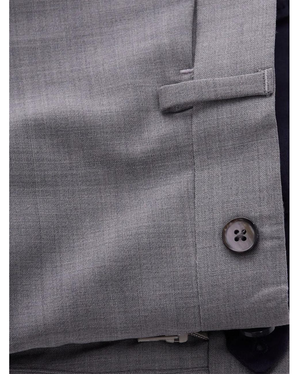 L.b.m. 1911 Pak Van Wol-Zijdeblend Met Knoopsluiting in het Gray voor heren