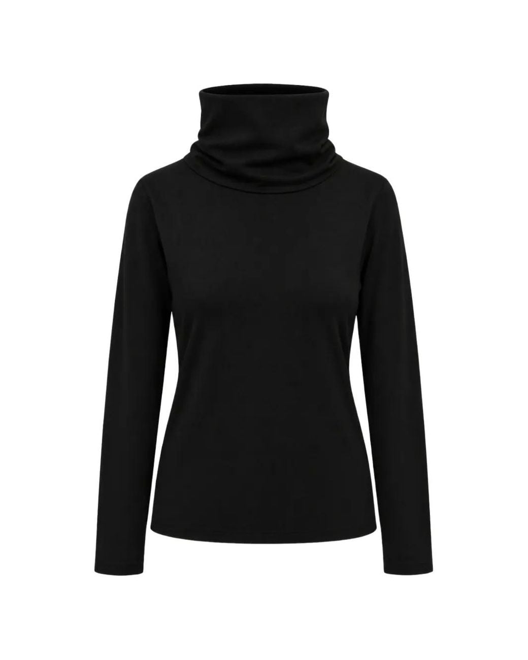 Seventy Black Roll-Neck Long-Sleeve Sweater