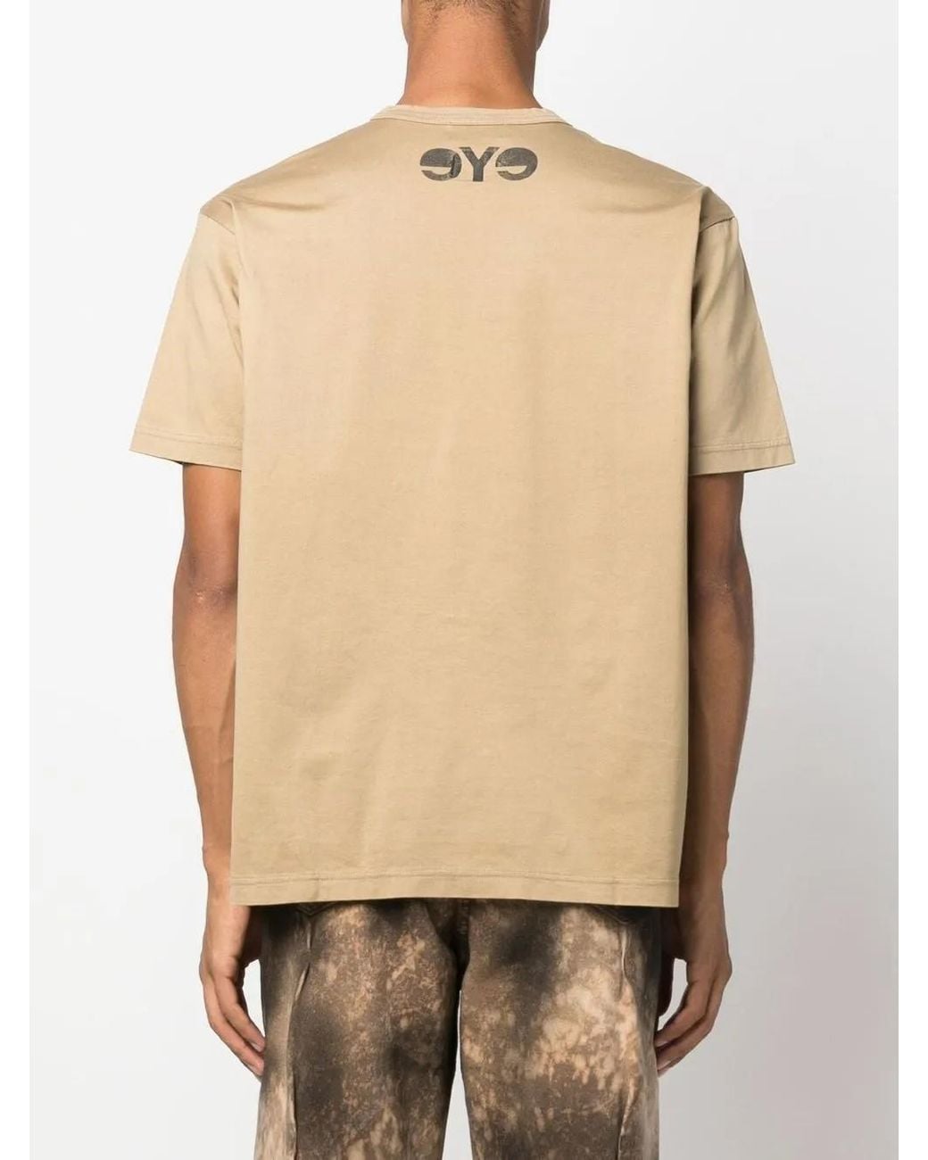 Junya Watanabe Natural Logo-Print Short-Sleeve T-Shirt for men