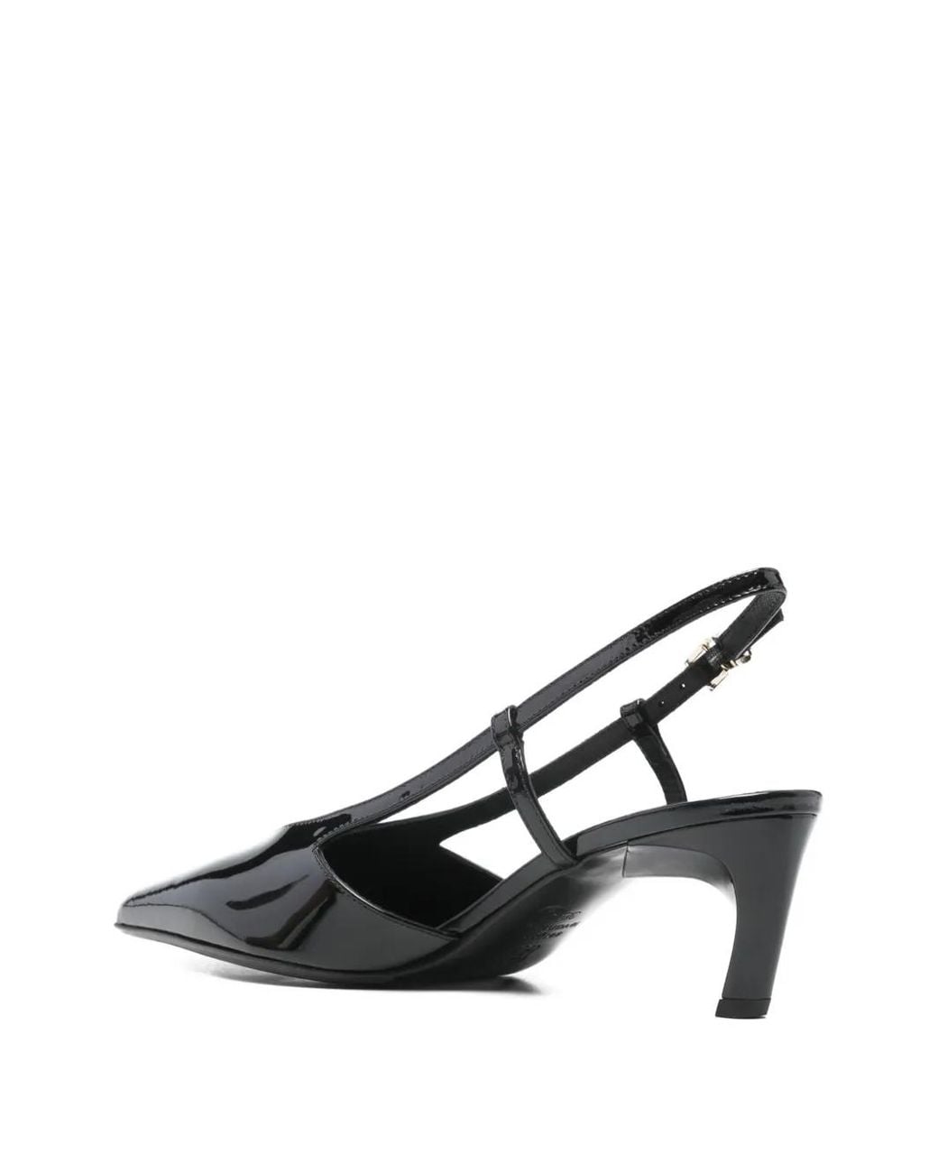 Sergio Levantesi Black Eva Slingback Pointed Pumps