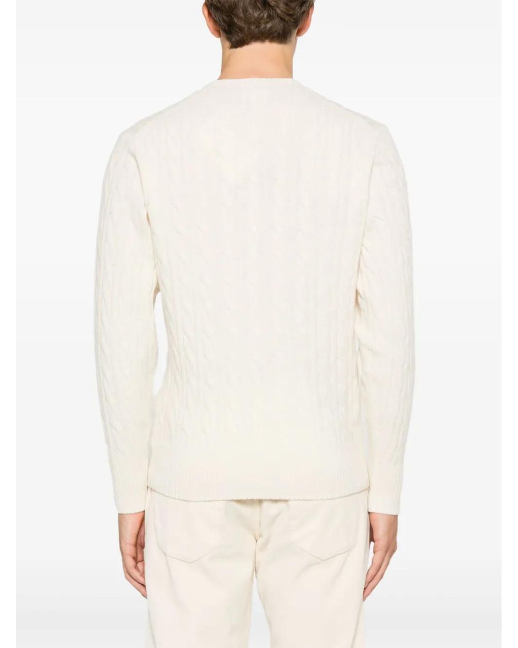 Lacoste Natural Cable-Knit Sweater for men