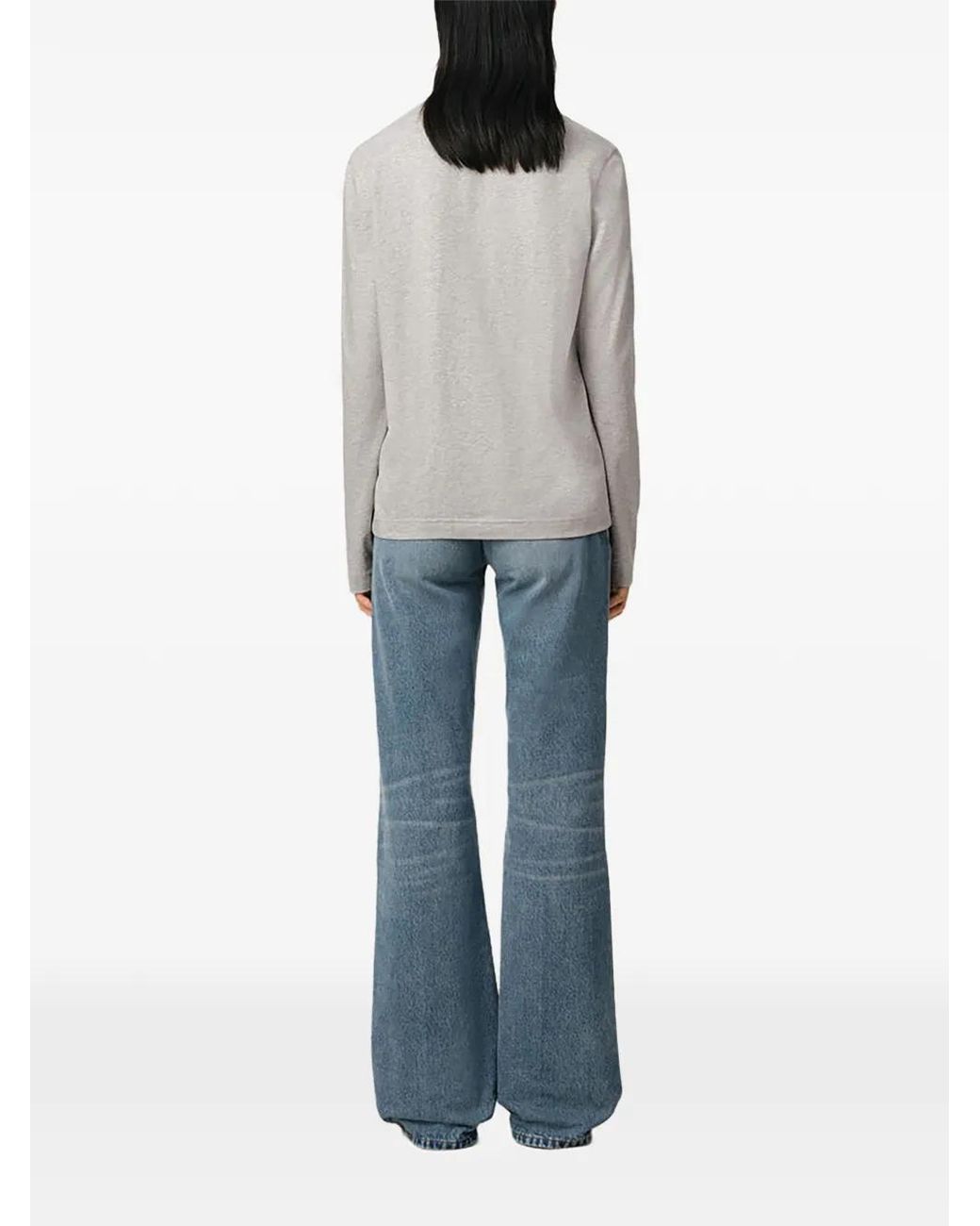 AMI Gray Ami De Coeur T-Shirt