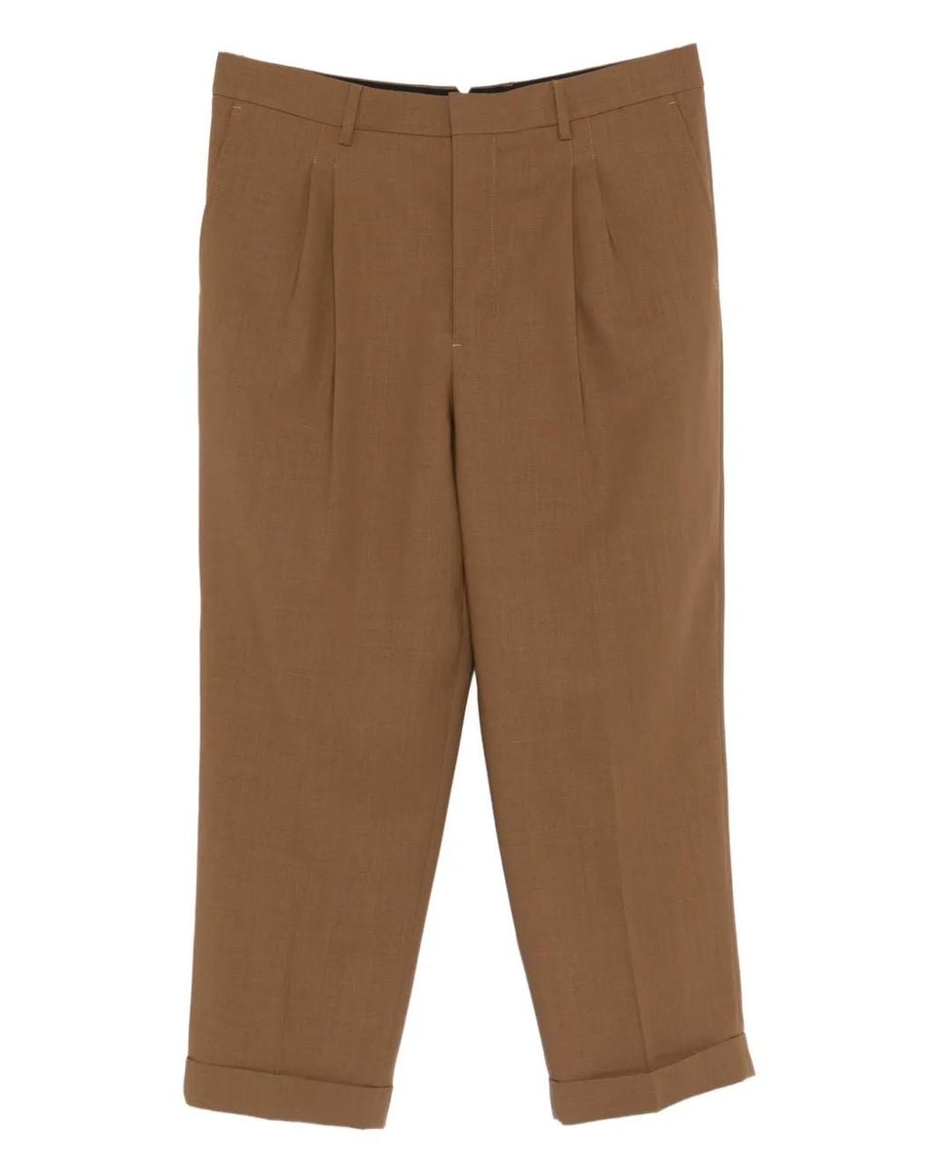 AMI Natural Pleated Pants for men