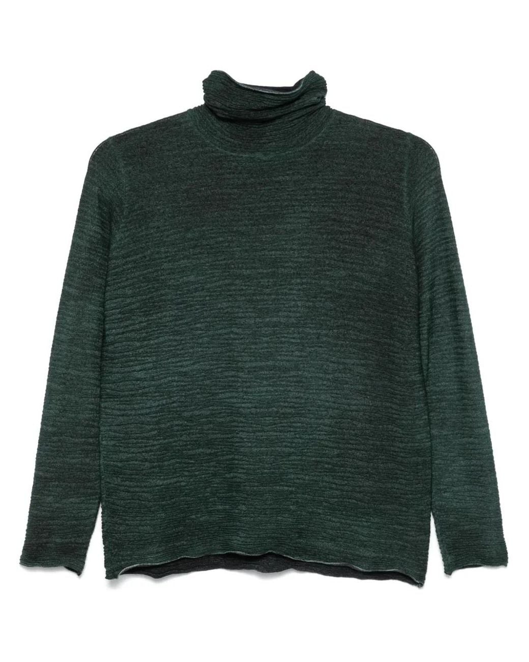 Avant Toi Green Textured Sweater