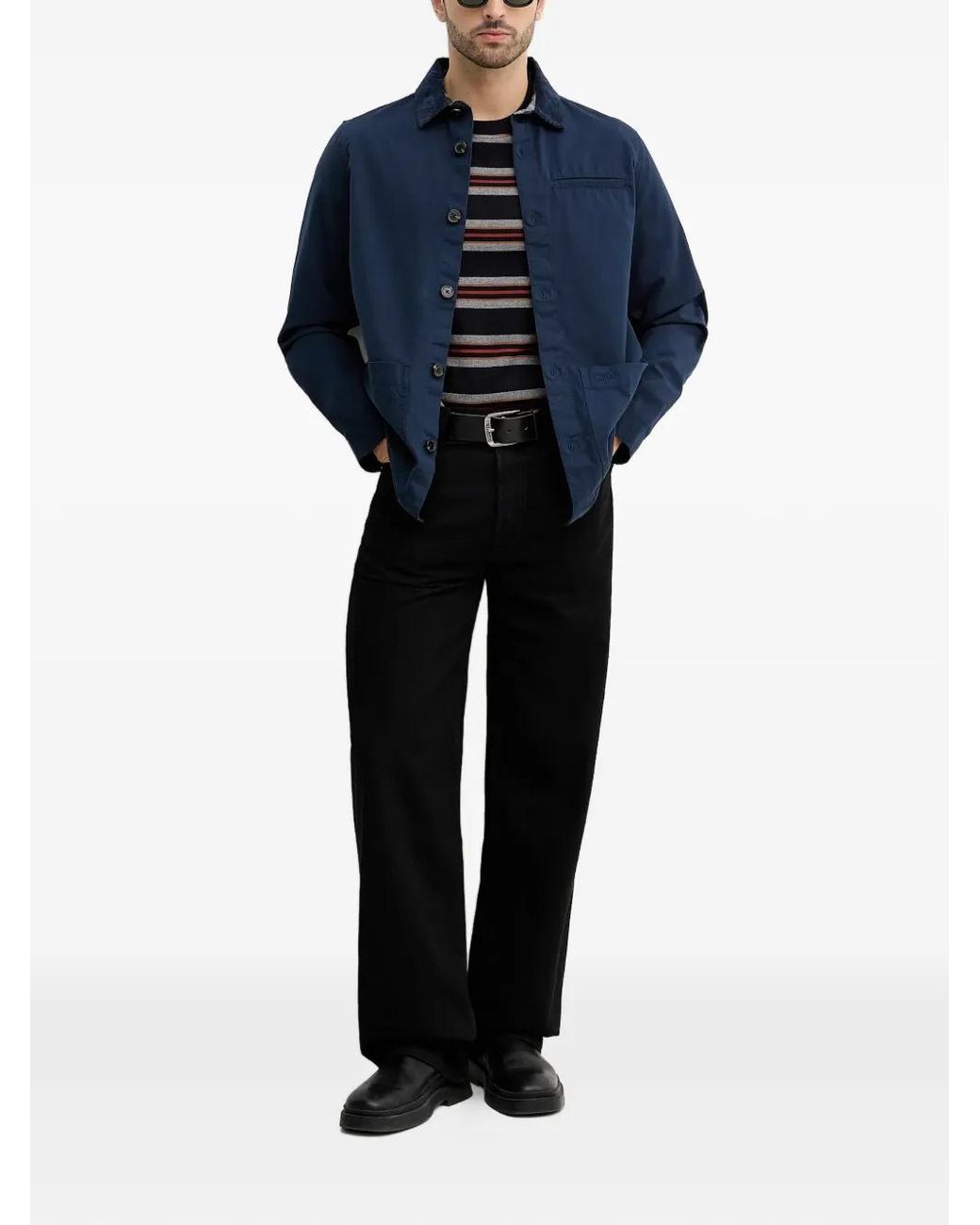 Barbour Black Sandwick Striped T-Shirt for men