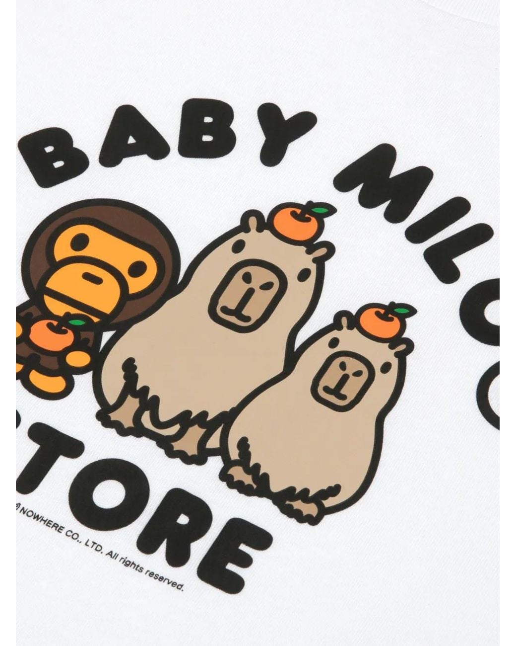 *BABY MILO® STORE BY *A BATHING APE® White Baby Milo Graphic-Print T-Shirt