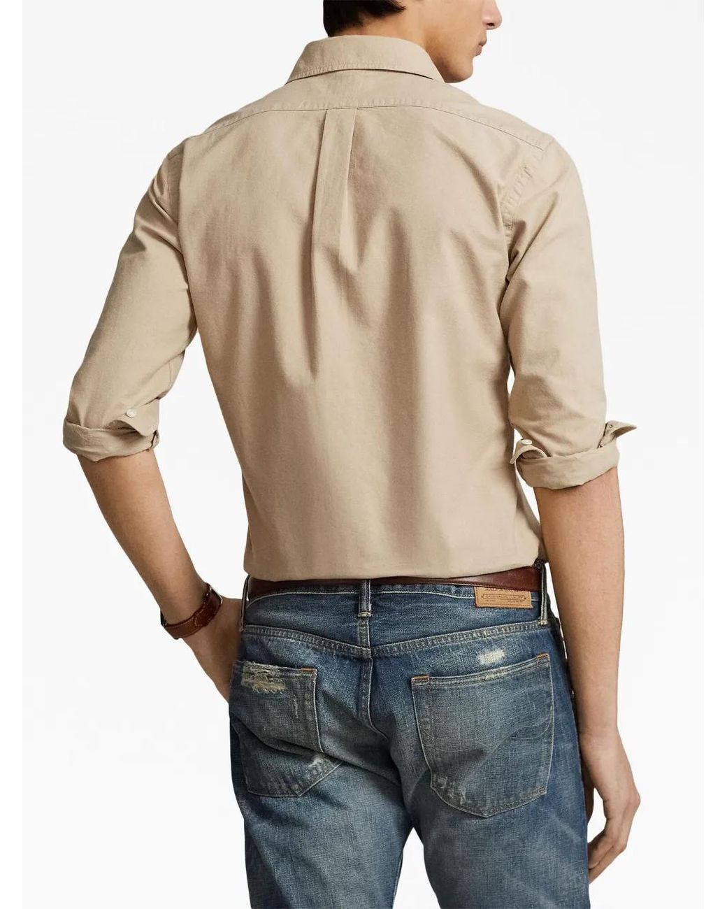 Polo Ralph Lauren Natural Polo Pony Button-Up Cotton Shirt for men