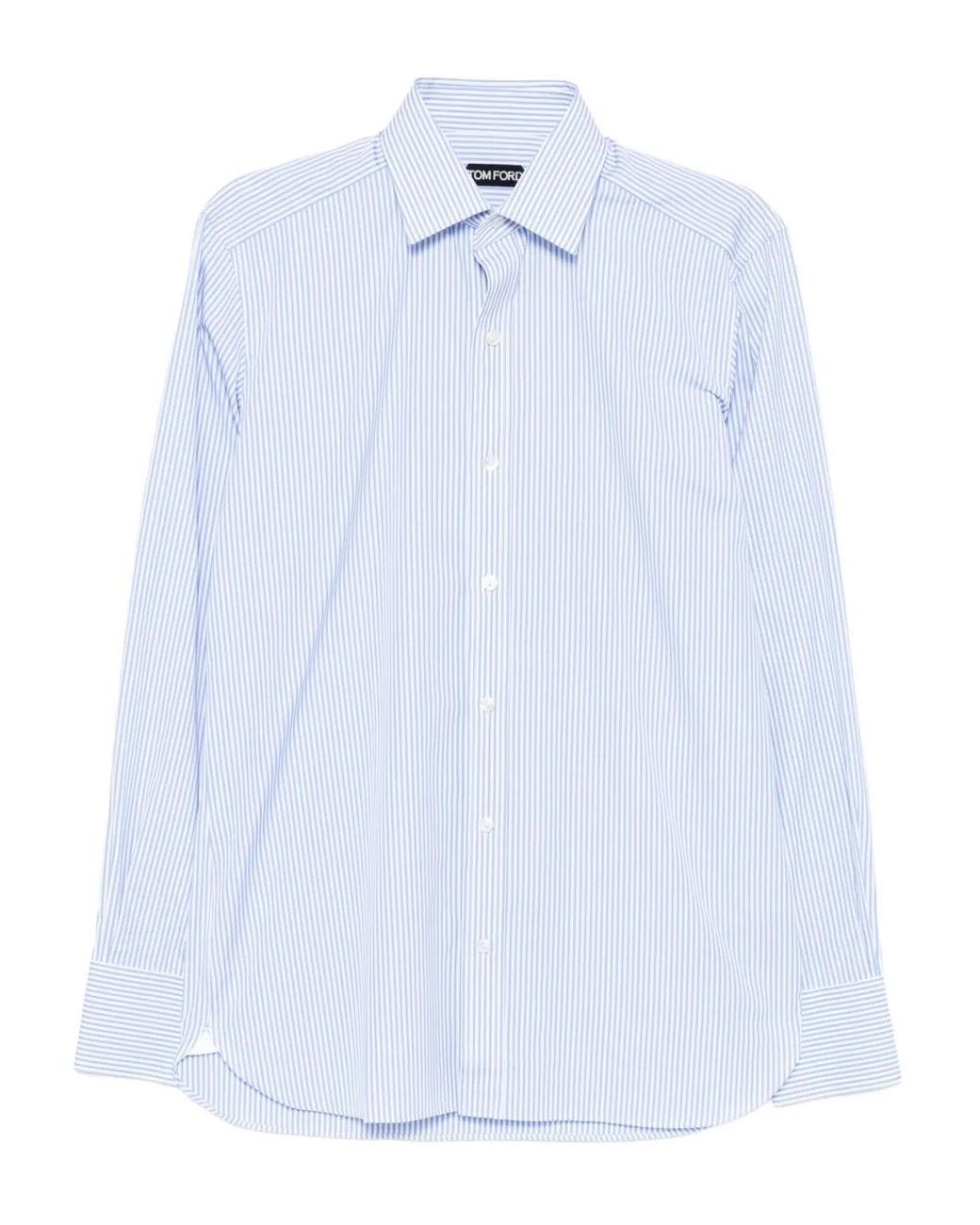 Tom Ford White Striped Shirt for men