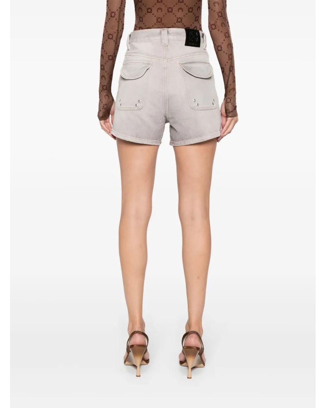 Off-White c/o Virgil Abloh Gray Laundry Denim Shorts