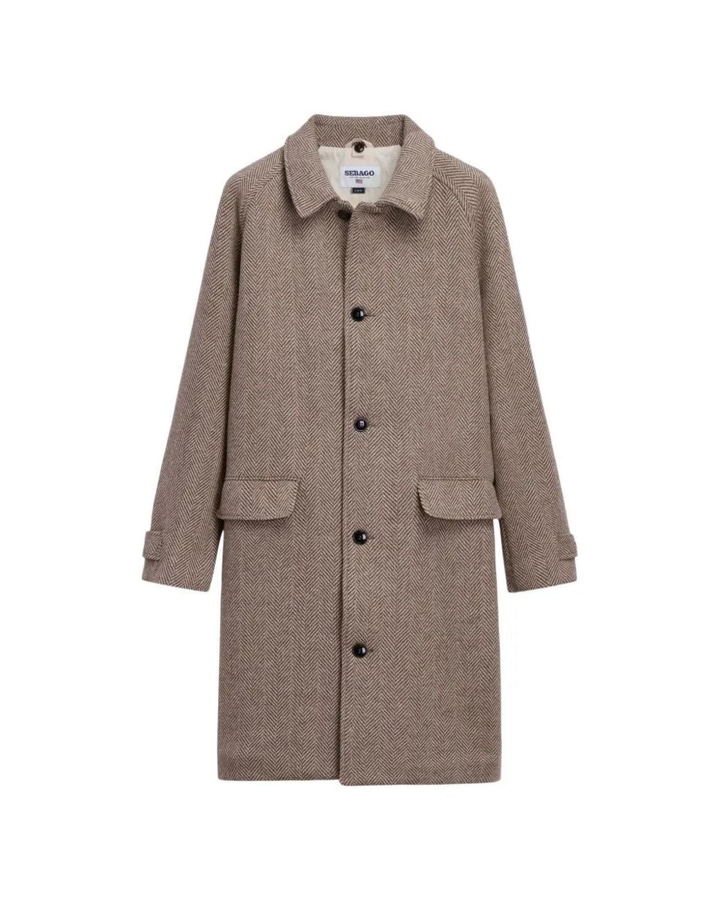 Sebago Natural Bingham Herringbone-Weave Coat