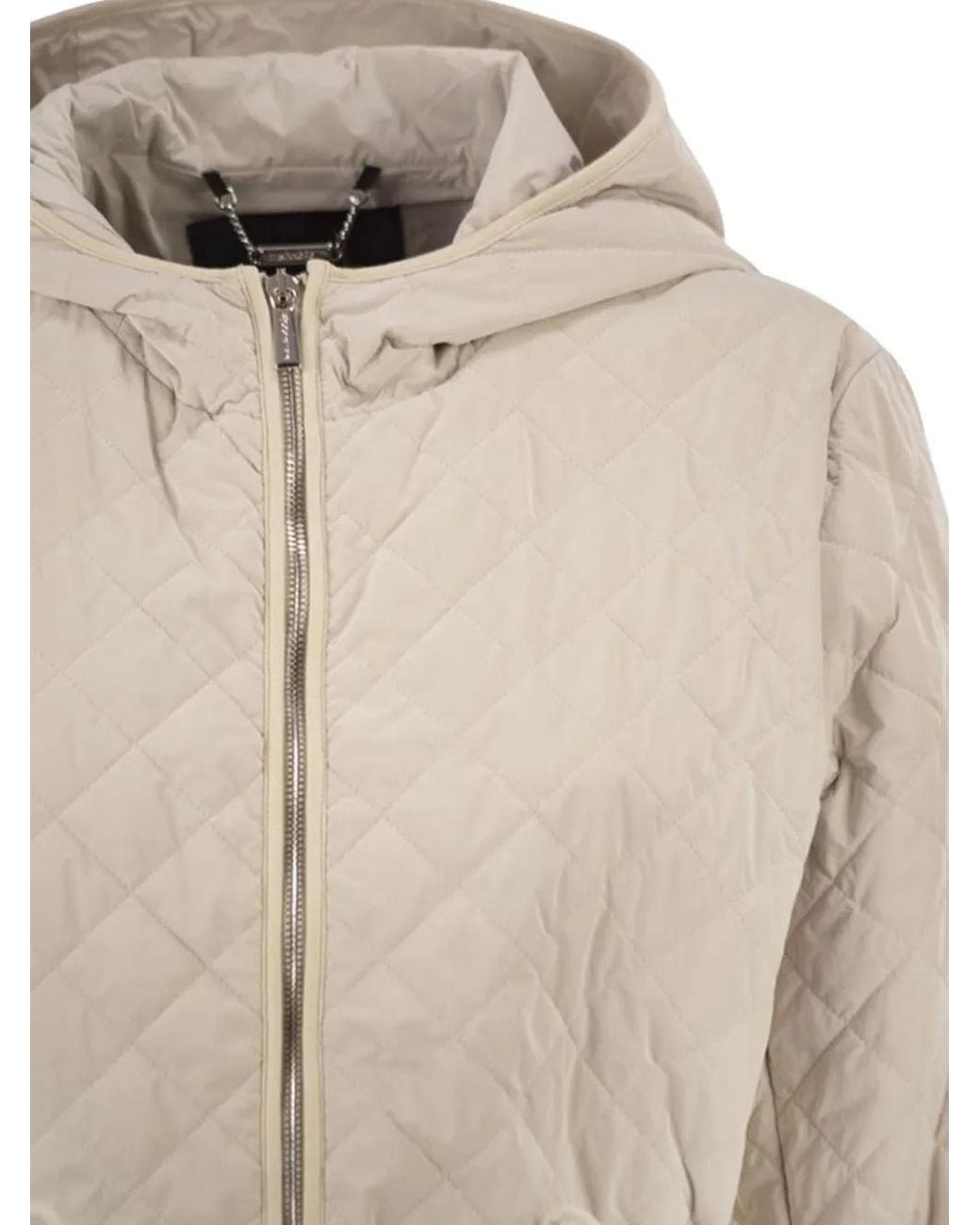 Moorer Natural Quilted Hooded Jacket