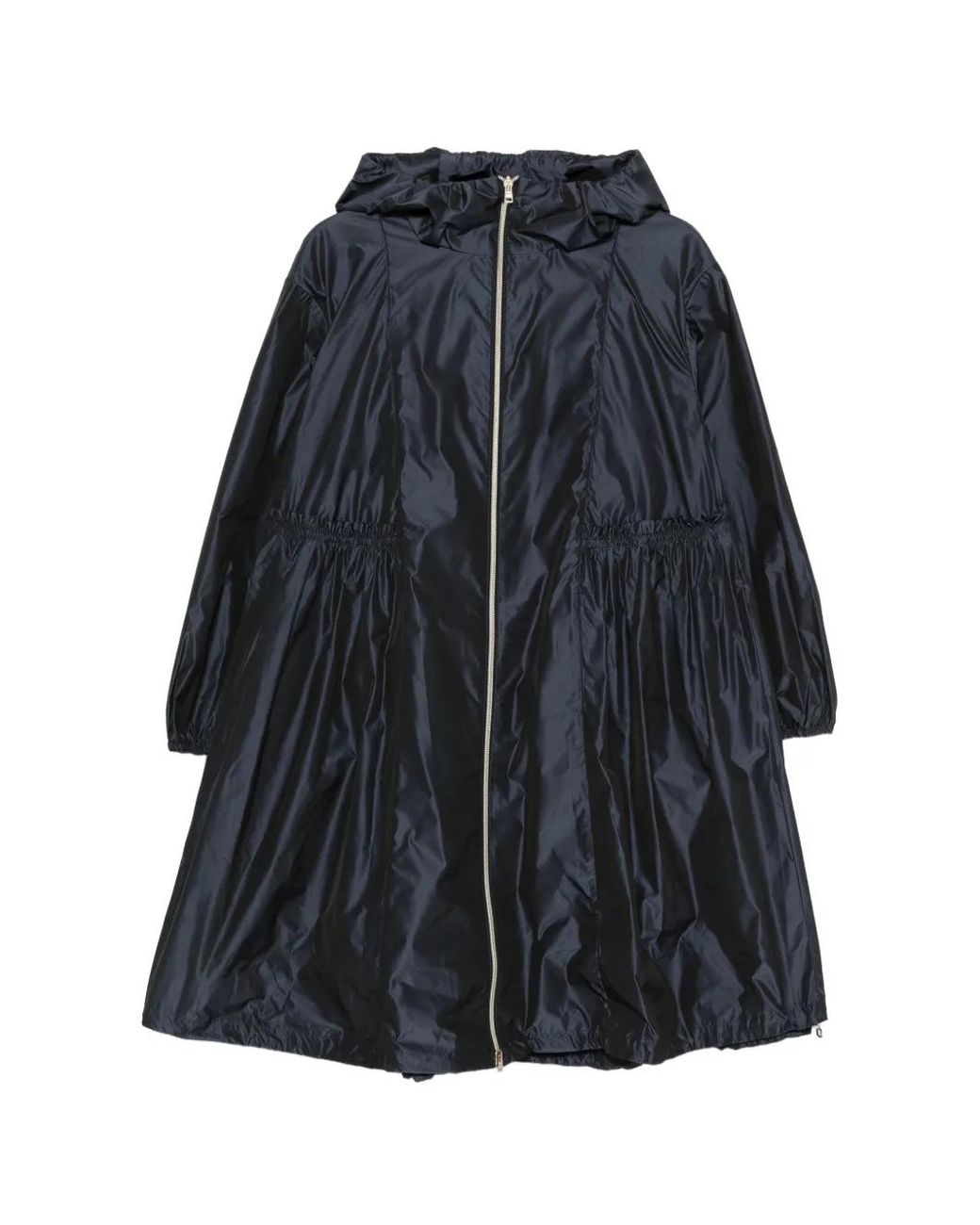 Herno Blue Zip-Up Hooded Parka