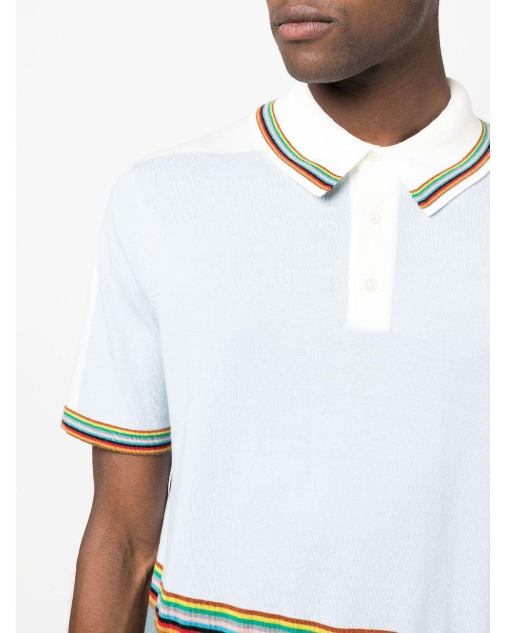 Paul Smith Signature Stripe Short-sleeve Polo Shirt in Blue for Men | Lyst
