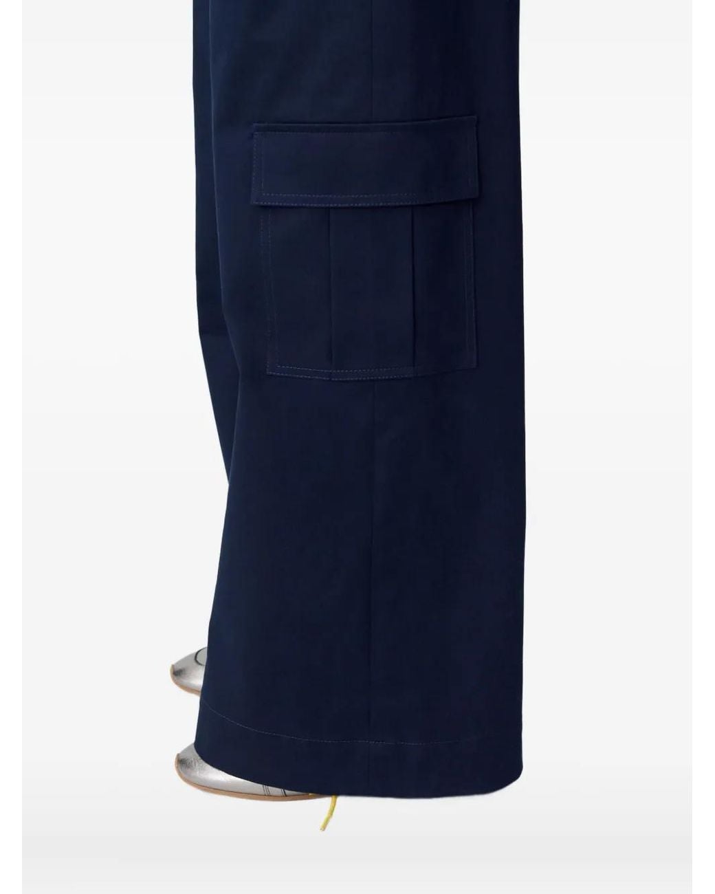 Claudie Pierlot Cargo Broek Met Wijde Pijpen En Ceintuur in het Blue