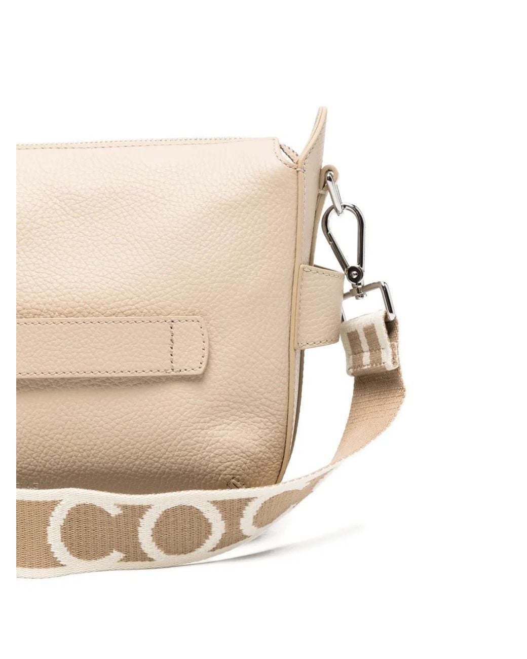 Coccinelle Natural Logo-Print Shoulder Bag