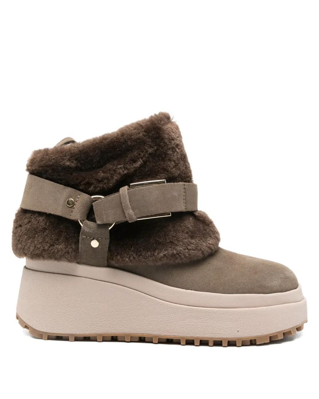 Ash Brown 70Mm Oxana 02 Buckle Ankle Boots
