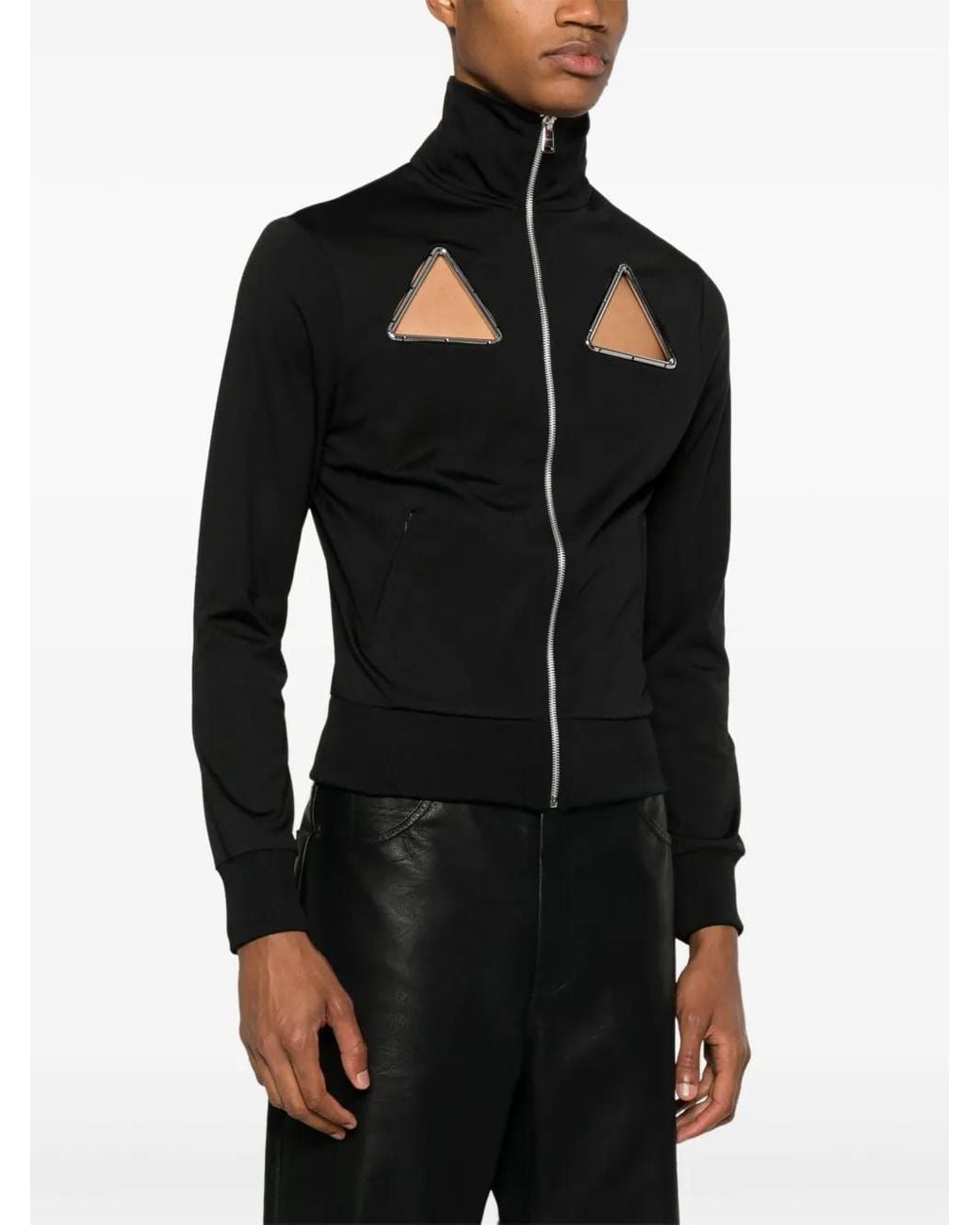 Coperni Black Triangle Cut-Out Track Jacket