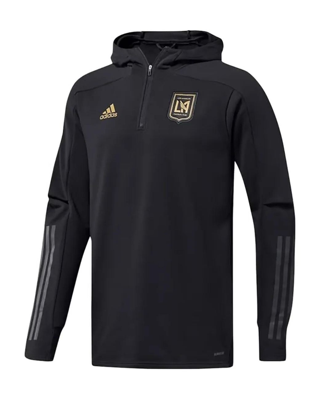 Adidas Blue Logo-Detail Hoodie for men