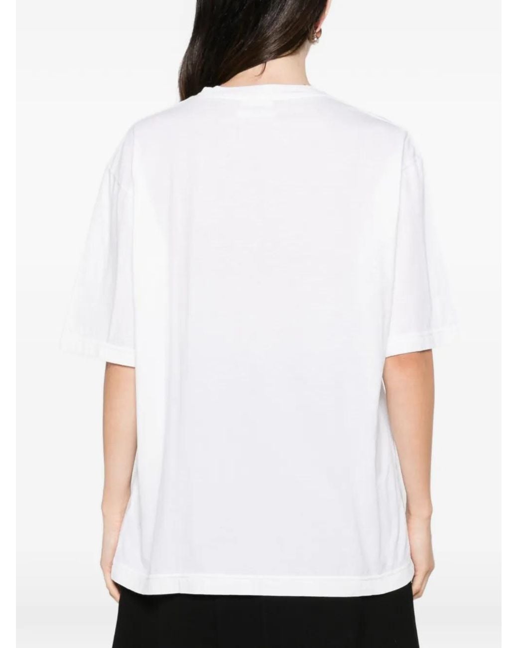Cellar Door White Daniel Crew-Neck T-Shirt