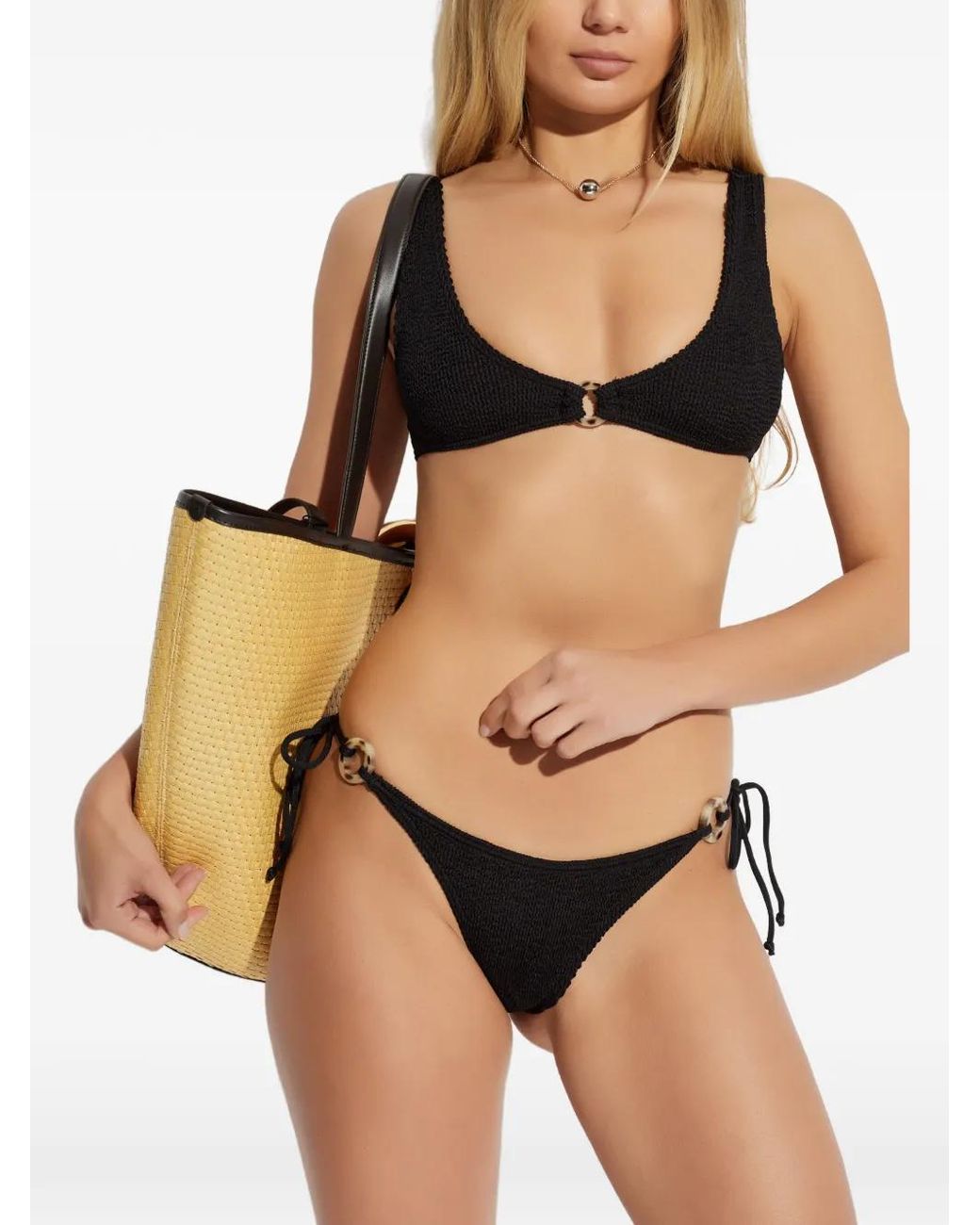 Bondeye Ring Tie Side Vista Bikinislip in het Black