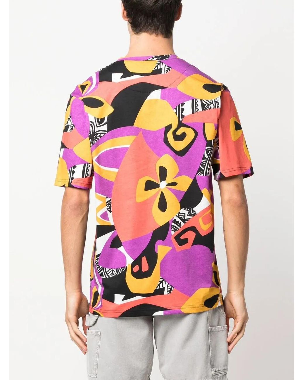 Moschino Pink Collage-Print Short-Sleeved T-Shirt for men