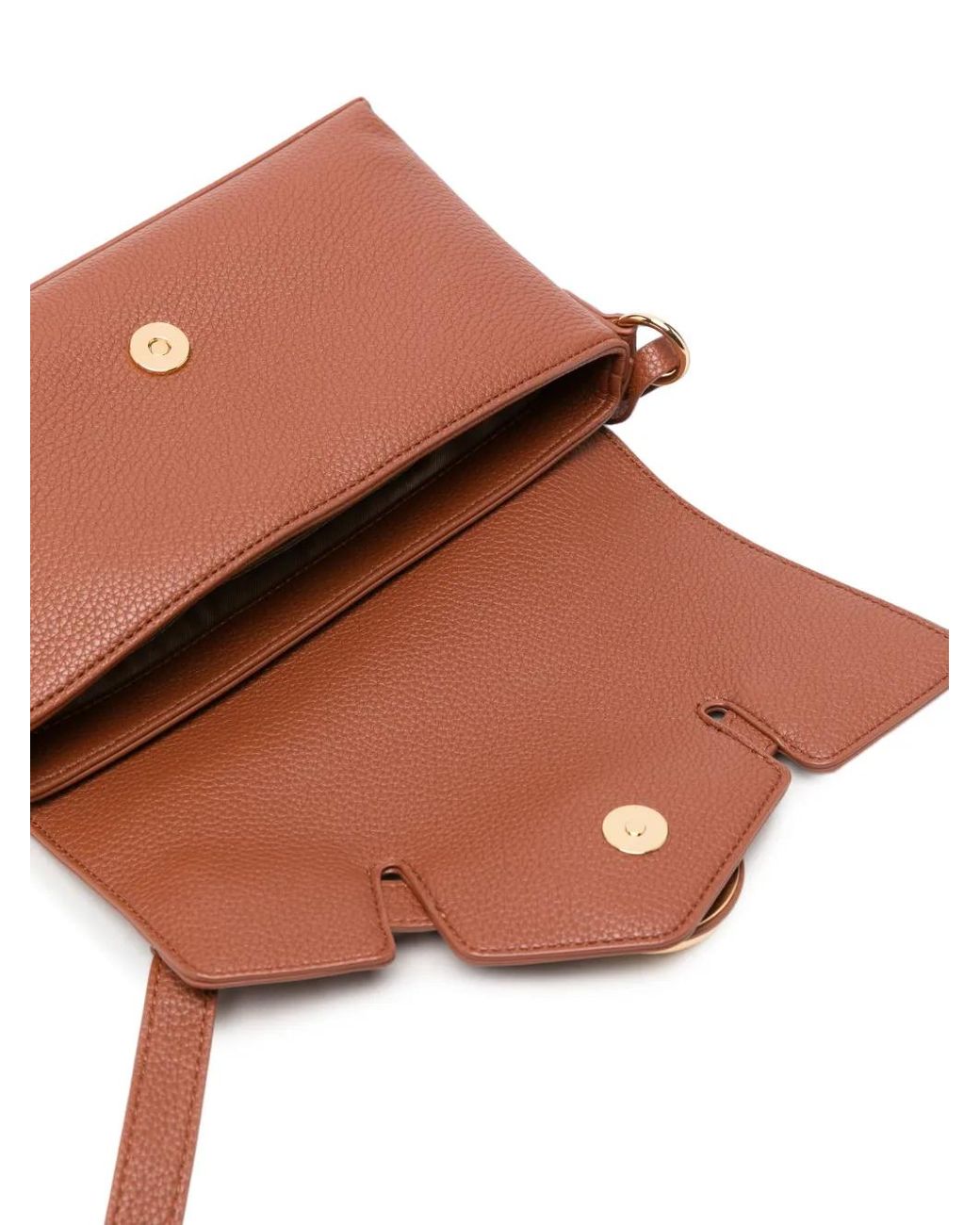 Love Moschino Brown Logo-Plaque Crossbody Bag
